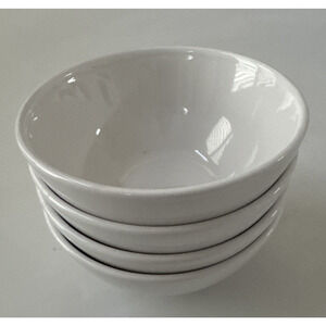 Set of 4 IKEA 14667 White Ice Cream Bowls Condiment Small 5" Dishes MCM